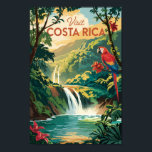 Costa Rica Parrot Illustration Travel Art Vintage Poster<br><div class="desc">Costa Rica in a vector art style. Costa Rica, a biodiversity hotspot in Central America, is world-renowned for its lush rainforests, volcanic landscapes, and wildlife-rich national parks.</div>