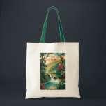 Costa Rica Parrot Illustration Travel Art Vintage Tote Bag<br><div class="desc">Costa Rica in a vector art style. Costa Rica,  a biodiversity hotspot in Central America,  is world-renowned for its lush rainforests,  volcanic landscapes,  and wildlife-rich national parks.</div>