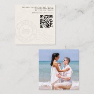 Costa Rica Passport Wedding QR Enclosure Card