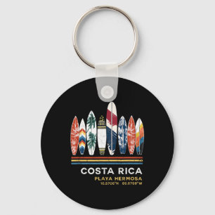 Costa Rica Playa Hermosa Surfing Keychain
