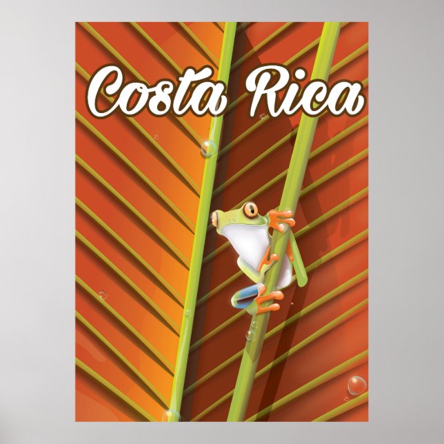 Costa Rica Poison frog travel poster (Front)