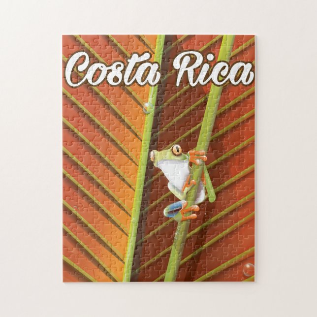 Costa Rica Poison frog travel poster Jigsaw Puzzle (Vertical)