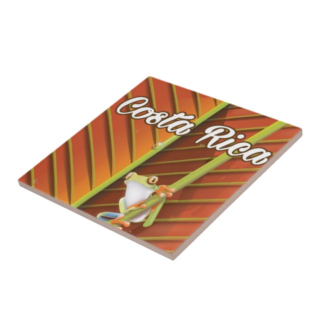 Costa Rica Poison frog travel poster Tile (Side)