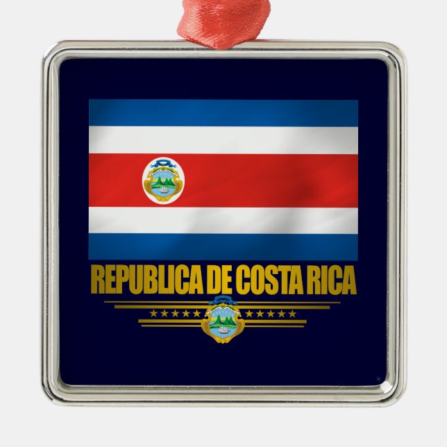 "Costa Rica Pride" Ornaments (Front)