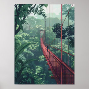 Costa Rica Print Costa Rica Illustration Rainfores