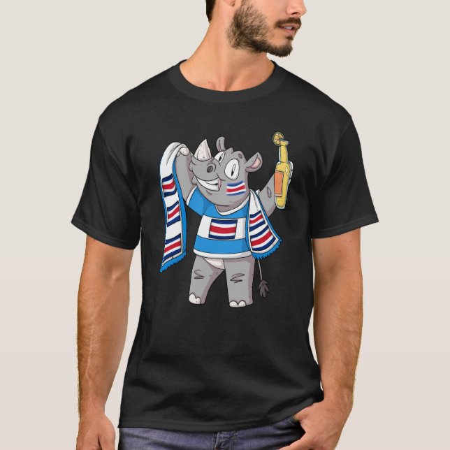 Costa Rica Rhino Fan T-Shirt (Front)