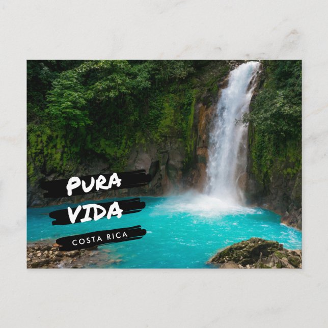 Costa Rica Rio Celeste Waterfall Vacation  Postcard (Front)