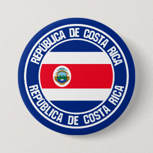 Costa Rica Round Emblem 3 Inch Round Button