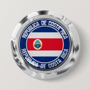Costa Rica Round Emblem 3 Inch Round Button
