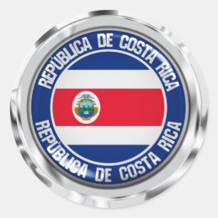 Costa Rica Round Emblem Classic Round Sticker