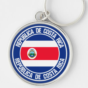 Costa Rica Round Emblem Keychain