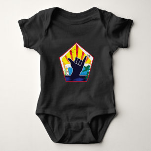 Costa Rica Shaka Sign Surfing Surfer Gift Baby Bodysuit