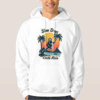 Costa Rica Sloth Vintage Sunset Travel Vector Shir