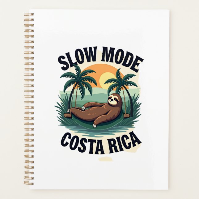Costa Rica Sloth Vintage Vacation Shirt (Devant)