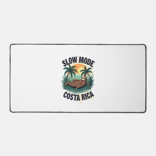 Costa Rica Sloth Vintage Vacation Shirt Desk Mat