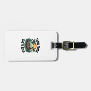 Costa Rica Sloth Vintage Vacation Shirt Luggage Tag