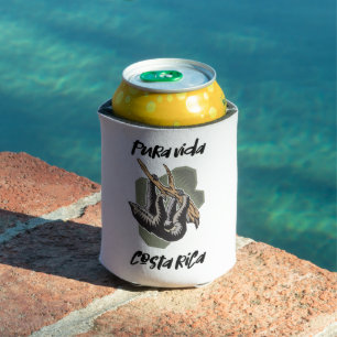 Costa Rica Souvenir Pura Vida Sloth Can Cooler