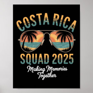 Costa Rica Squad 2025 Vacation Tropical Pura Vida  Poster