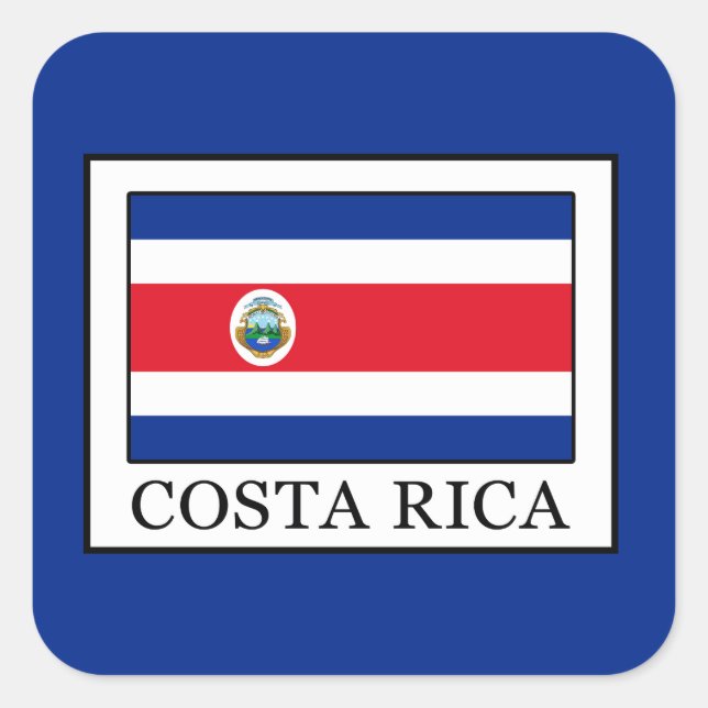 Costa Rica Square Sticker (Front)