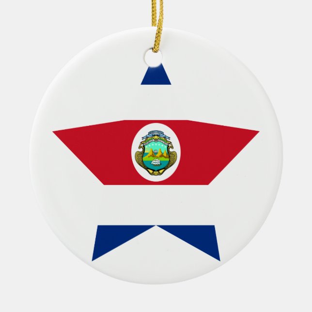 Costa+Rica Star Ceramic Ornament (Front)