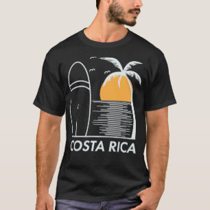 Costa Rica Surf Sunset Retro Boho Graphic Design P T-Shirt