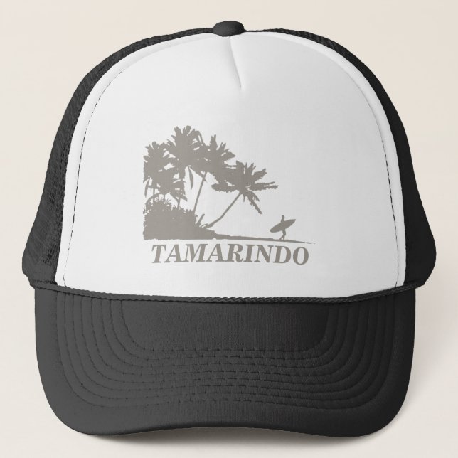 Costa Rica Tamarindo Surfing Souvenir Trucker Hat (Front)