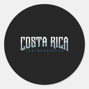 Costa Rica Tee - Eco Travel Beach Designer Surfing Classic Round Sticker