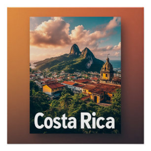 🌴 Costa Rica Tropical Beach Town Travel Lovers 🌴 Poster