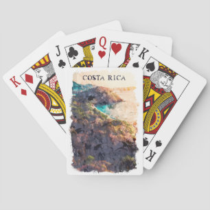 Costa Rica Vintage Travel Landscape Playing Cards