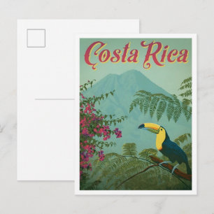 Costa Rica Vintage Travel Postcard