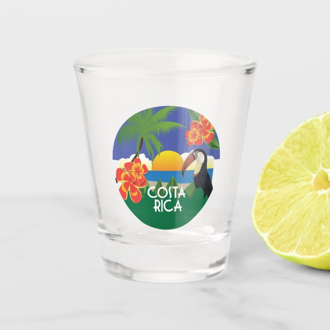 Costa Rica with Toucan Shot Glass (Front)