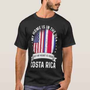 Costa Rican American Patriot Grown Proud Home USA  T-Shirt