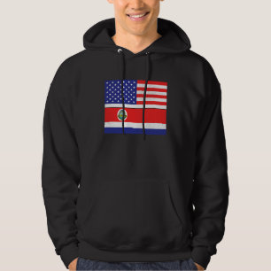 Costa Rican American US National Flag Roots USA Gi Hoodie