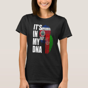 Costa Rican And Afghan Mix Dna Flag Heritage T-Shirt