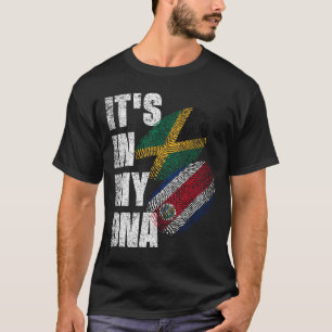 Costa Rican And Jamaican Mix DNA Flag Heritage T-Shirt