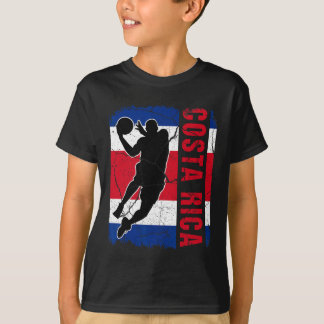 Costa Rican Bysketbyll Player Costa Rica Flag Bysk T-Shirt