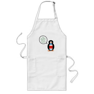 Costa Rican Civil Ensign Penguin Long Apron