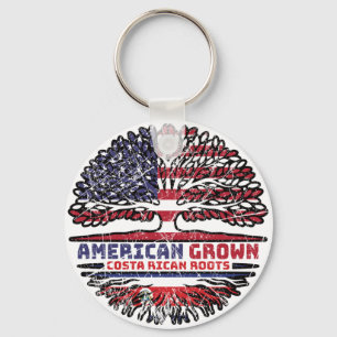 Costa Rican Costa Rica US American USA United Keychain