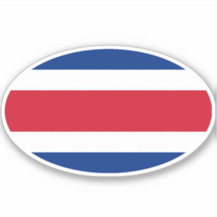 Costa Rican Flag Oval