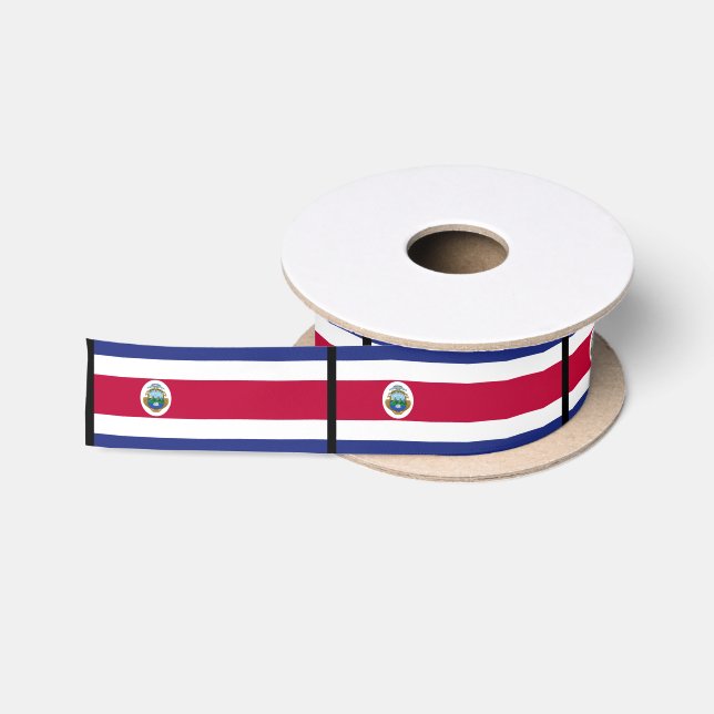 Costa Rican Flag Satin Ribbon (Spool)
