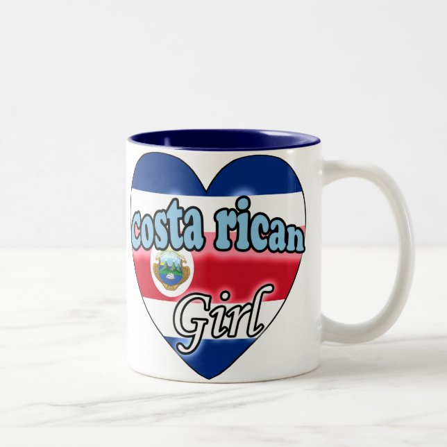 Costa Rican Girl Two-Tone Coffee Mug (Right)