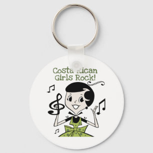Costa Rican Girls Rock Keychain