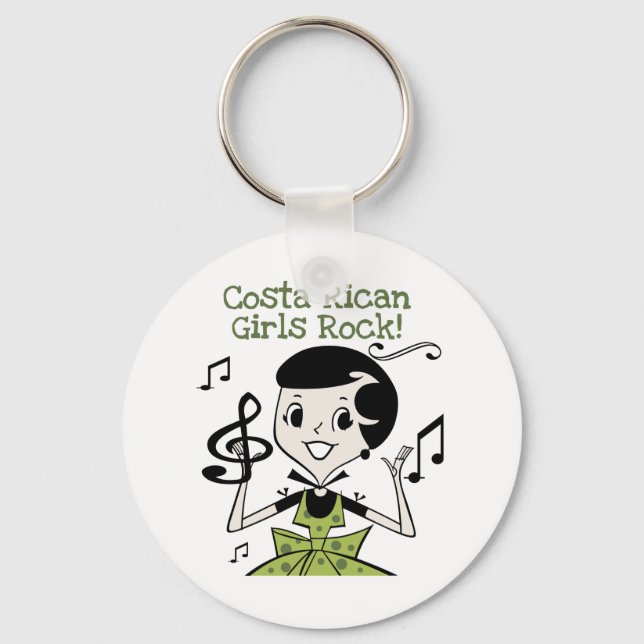 Costa Rican Girls Rock Keychain (Front)