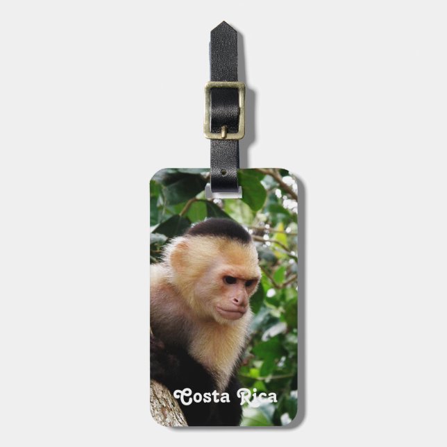 Costa Rican Monkey Luggage Tag (Front Vertical)