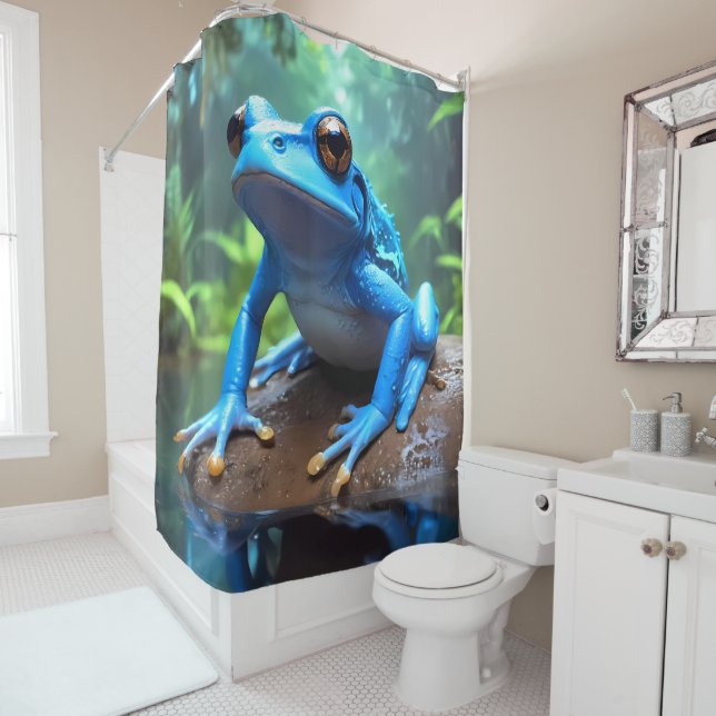 Costa Rican Poison Dart Frog Shower Curtains (In Situ)