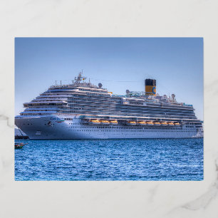Costa Venezia Cruise Liner Foil Holiday Postcard