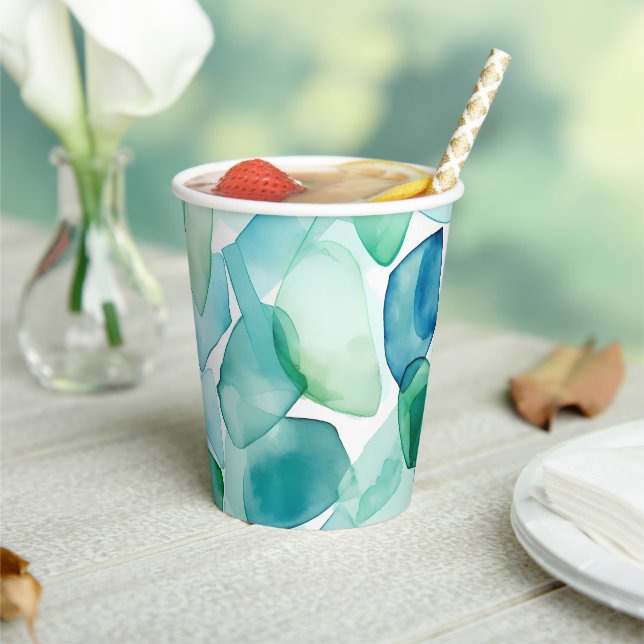Costal Calm Paper Cups (Insitu)