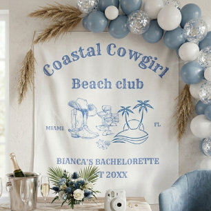 Costal Cowgirl Last Toast  Bachelorette  Tapestry