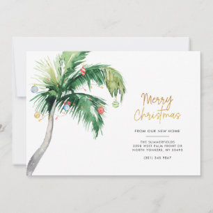 Costal Palm Tree Holiday Moving Announcement