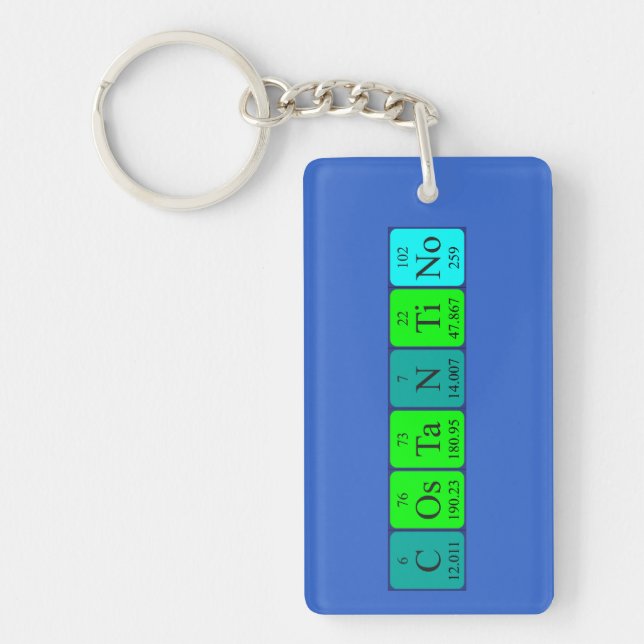 Costantino periodic table name keyring (Front)